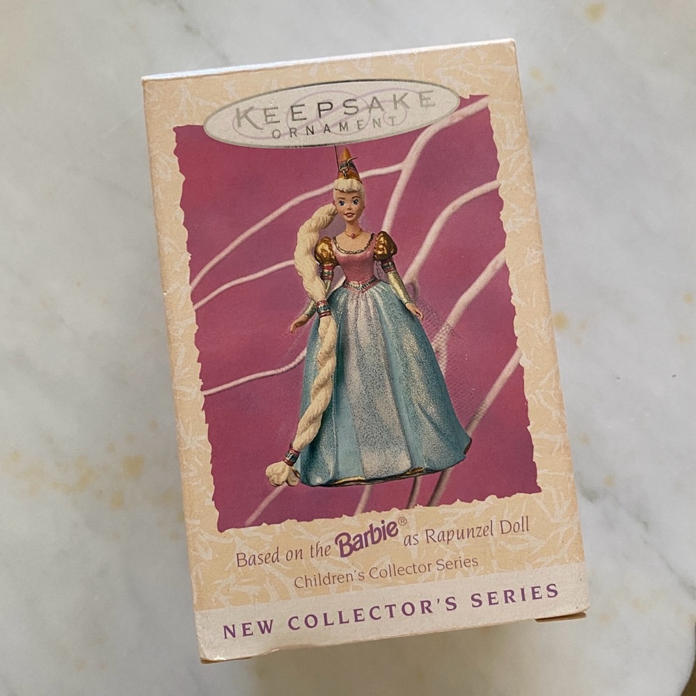 New Vintage Barbie Rapunzel Hallmark Mattel Christmas Ornament (1997)